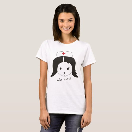 T-Shirt "nice nurse" (Voorkant volledig)