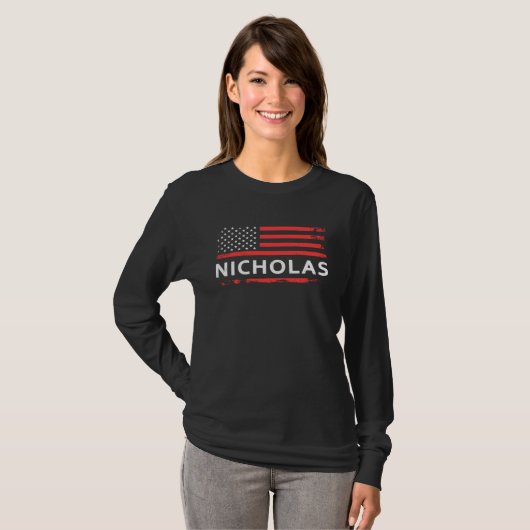 T-SHIRT NICHOLAS AMERICAN FLAG FOR NICHOLAS (Devant entier)