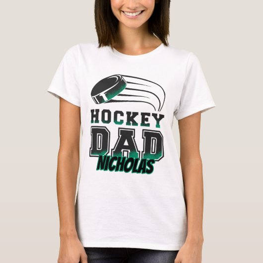 T-shirt Nicholas Hockey Dad With Puck Mens (Devant)