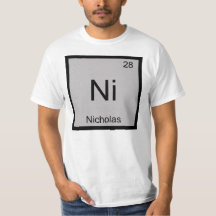 Nicholas Nom Chimie Élément Tableau Périodique