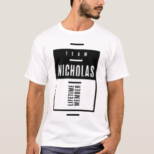 T-shirt Nicholas Nom personnalisé Anniversaire Cadeau