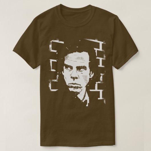 T-shirt Nick Cave Typographic Porter (Design devant)