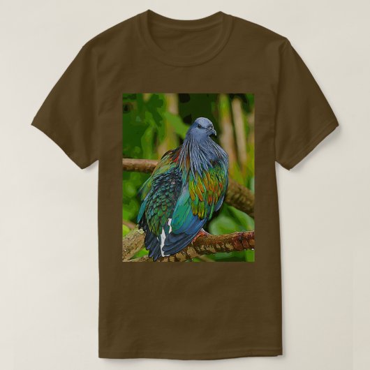 T-shirt Nicobar Portrait Pigeon (Design devant)