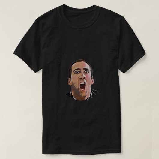 T-shirt Nicolas Cage Face Off - Design 2 Noir (Design devant)