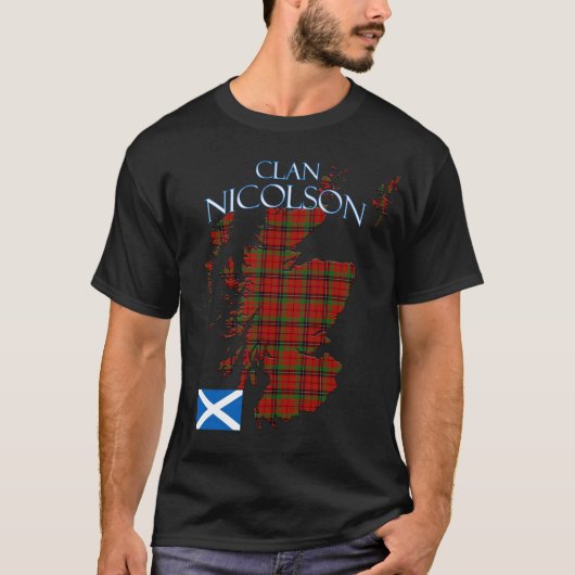 T-shirt Nicolson Scottish Clan Tartan Scotland (Devant)