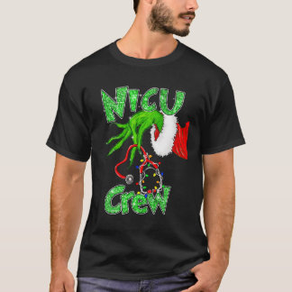 T-shirt Nicu Crew Nurse Merry Christmas Stethoscope Xmas P
