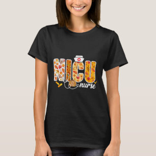 T-shirt Nicu Nurse Automne Feuilles Thanksgiving Healthc