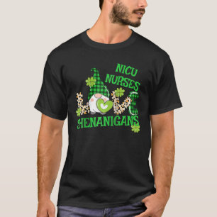 T-shirt NICU Nurse Funny St Patricks Day Gnome LOVE Shenan