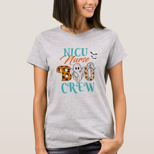 T-shirt NICU Nurse Halloween Boo Crew (Devant)