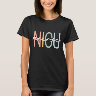 T-shirt Nicu Nurse Icu Neonatal Boho Rainbow Team Tiny Hum