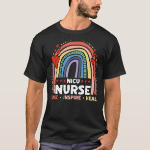 T-shirt Nicu Nurse Love Inspire Heal Medicine Soins de san