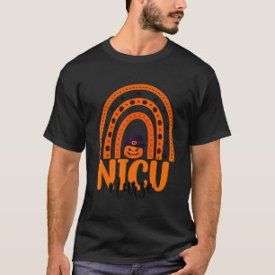 T-shirt Nicu Nurse Rainbow Halloween néonatal Icu Infirmiè