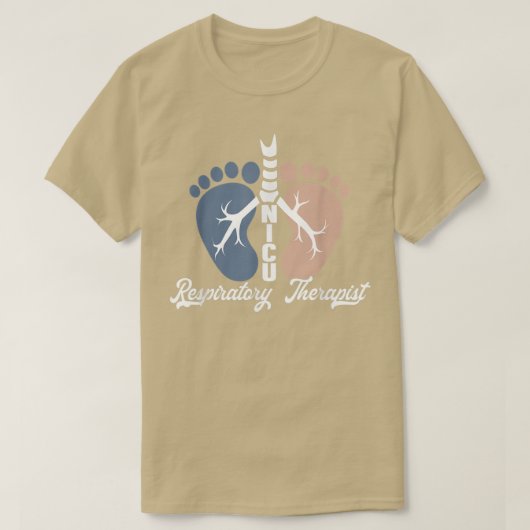 T-shirt Nicu Respiratory Thérapie Rrt Credential Lung Squ (Design devant)