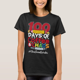 T-shirt Nicu Travailleuse Sociale Heureuse Femmes 100 Jour