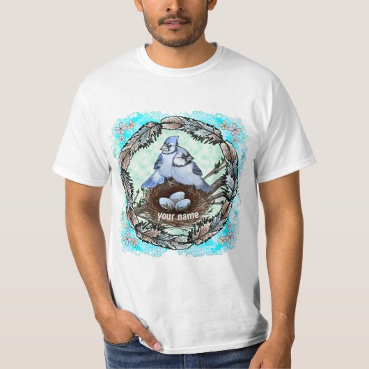 T-shirt Nid de Geai bleu  (Devant)