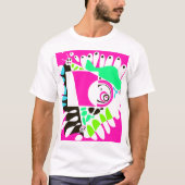 T-shirt Nid d'oiseau - Fuchsia White (Devant)