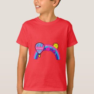 T-shirt Nièce du numéro un avec le ballon et l'arc-en-ci