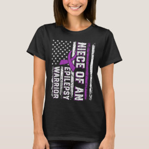 T-shirt Nièce d'un guerrier Epilepsie violet Ribbon Suppor