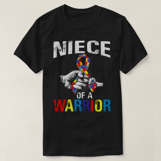 T-shirt nièce d'une Sensibilisation sur l'autisme guerrièr (Design devant)