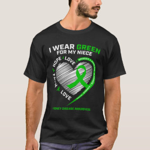 T-shirt Nièce Maladie du rein Tante Conscience de l'oncle