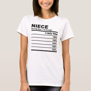 T-shirt Niece Nutrition Facts Personnalisé Femme
