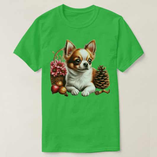 T-shirt Niedlicher Chihuahua im realistischen Zeichenstil (Design devant)