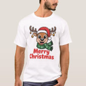 T-shirt NiedlicherWeihnachtsrentierPulloverMerryChristmas (Devant)