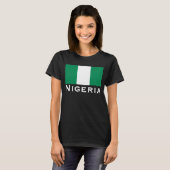 T-shirt Nigeria avec le drapeau nigérian (Afrique de l'Oue (Devant entier)