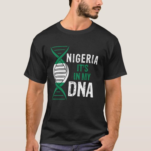T-shirt Nigeria, c'est dans mon ADN, fier du drapeau nigér (Devant)