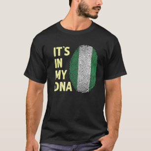 T-shirt Nigeria Dans Mon Adn Équipe Nigériane Drapeau Nige