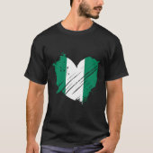 T-shirt Nigeria Drapeau J'Aime C'Est Dans Mon Adn Pour Les (Devant)