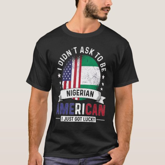 T-shirt Nigerian American Countries Flags Pride Nigeria Fl (Devant)