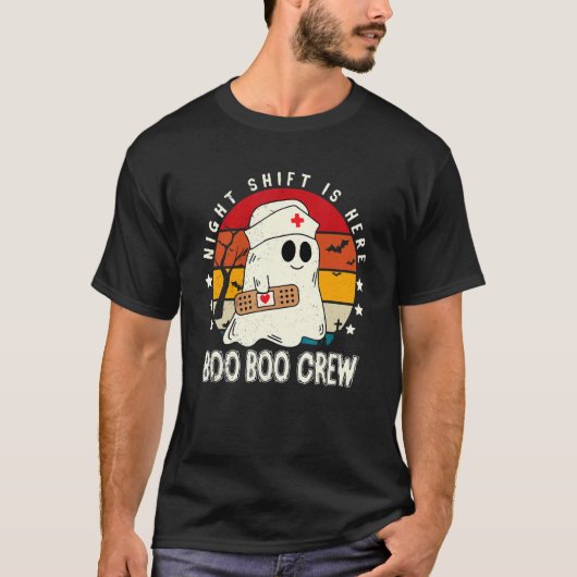 T-shirt Night Shift Boo Boo Crew Nurw Docteur Médicale est (Devant)