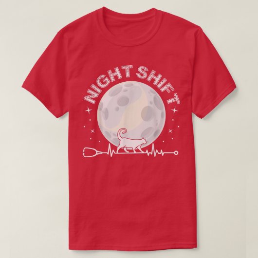 T-shirt Night Shift Different Breed Stethoscope Funny Nurs (Design devant)