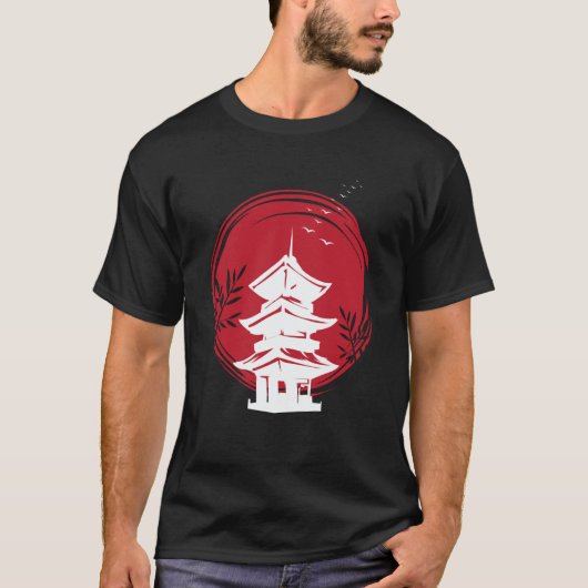 T-shirt Nihon Temple Japan and Japanese (Devant)