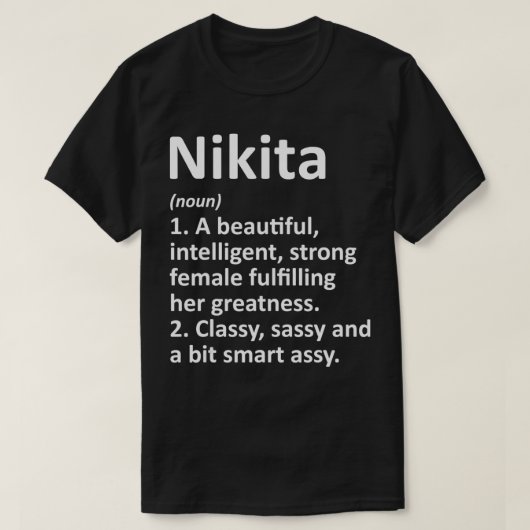 T-shirt NIKITA Definition Personalized Name Funny Christma (Design devant)