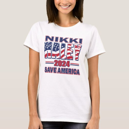 T-shirt Nikki Haley Save America (Devant)