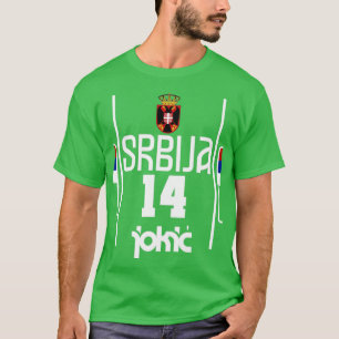 T-shirt Nikola Jokic Retro Serbie Jersey Fan Art