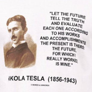 T-shirt Nikola Tesla Laisser L'Avenir Dire La Citation Vér