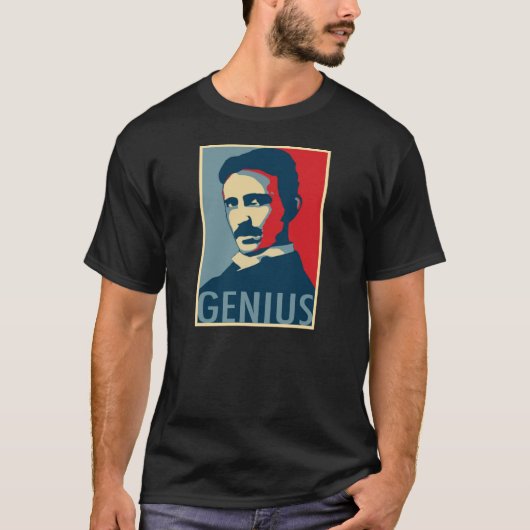 T-shirt Nikola Tesla Obama (Devant)