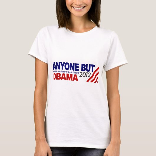 T-shirt N'importe qui mais Obama 2012 (Devant)