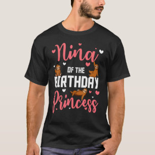 T-shirt Nina De L'Anniversaire Princess Sloth Famille Anni