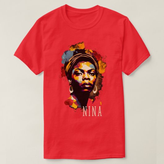 T-shirt Nina Simone Splash (Design devant)