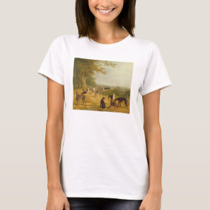 T-shirt Nine Greyhounds in a Landscape (oil on canvas)