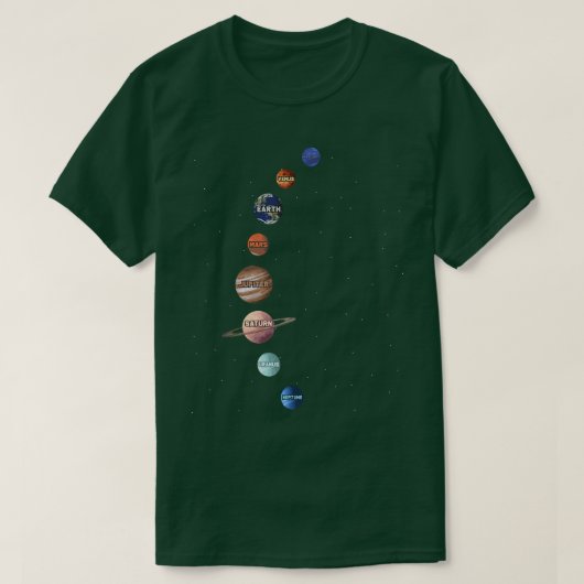 T-shirt Nine Planets Science Outer Space Science Fan Premi (Design devant)