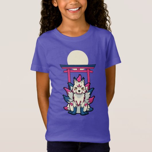 T-Shirt Nine-Tailed Kitsune Fox- Fun Yokai (Devant)