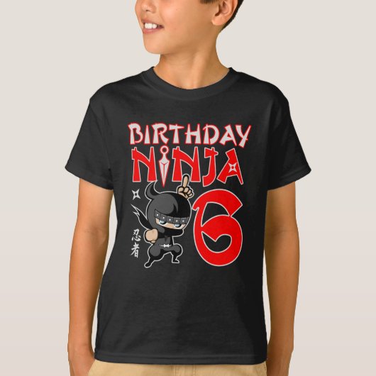 T-shirt Ninja, 6 ans, 6 ans, des cadeaux pour les enfants (Devant)