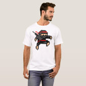T-shirt Ninja à 8 bits (Devant entier)