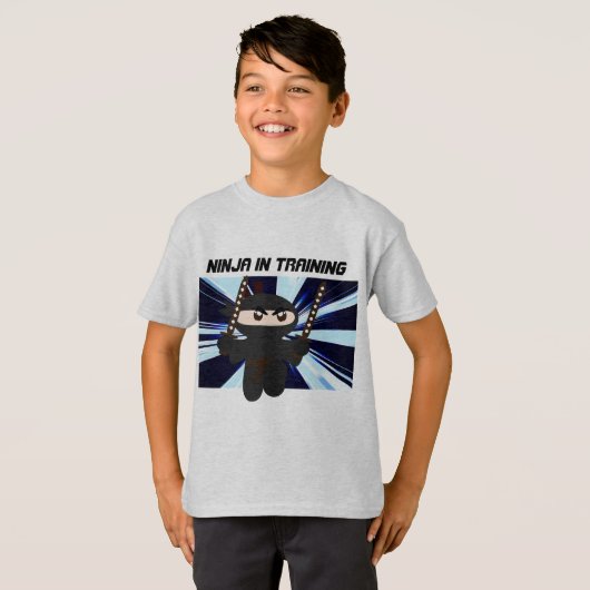 T-SHIRT NINJA BADINE LES T-SHIRTS, NINJA DANS LA CHEMISE (Devant entier)
