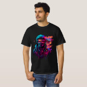 T-shirt ninja Bold 80's Retro Synthwave Graphic Tee (Devant entier)